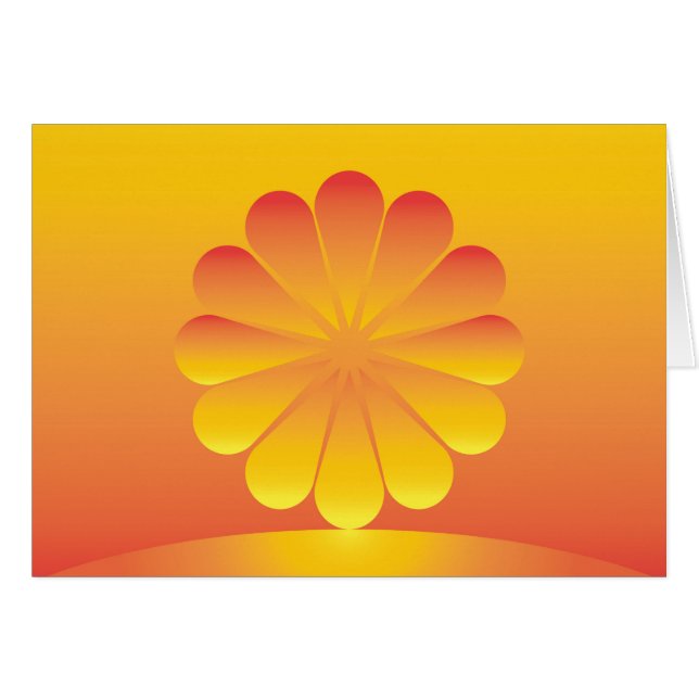 sol ökar hälsningskort (Framsidan Horizontal)