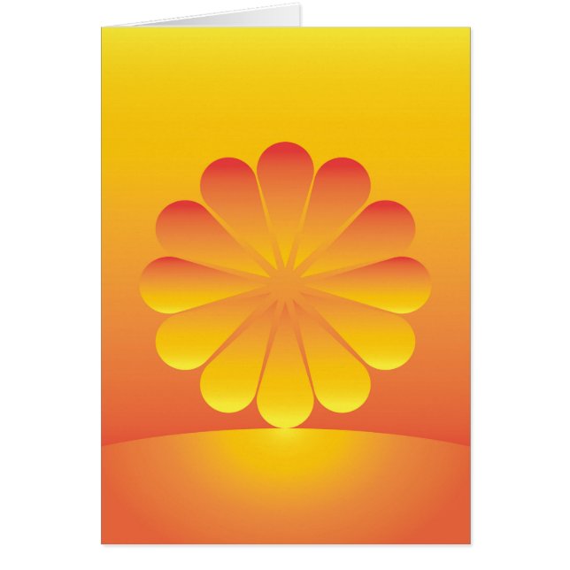 sol ökar hälsningskort (Framsidan)