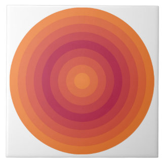 Sol Orange Viva Magenta Circles Kakelplatta
