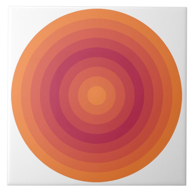 Sol Orange Viva Magenta Circles Kakelplatta (Framsidan)