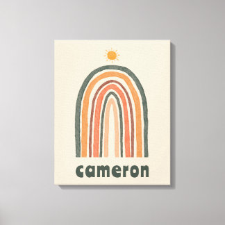 Sol över ett regnbåge canvastryck