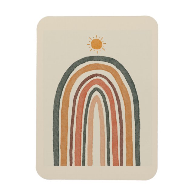 Sol över ett regnbåge magnet (Vertikal)