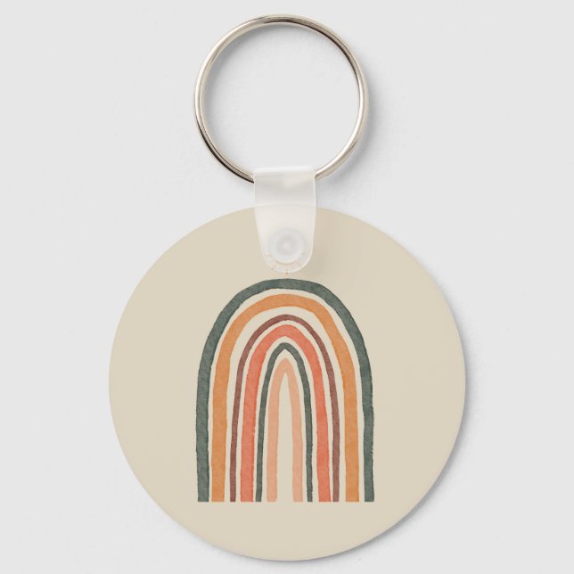 Sol över ett regnbåge nyckelring (Framsida)