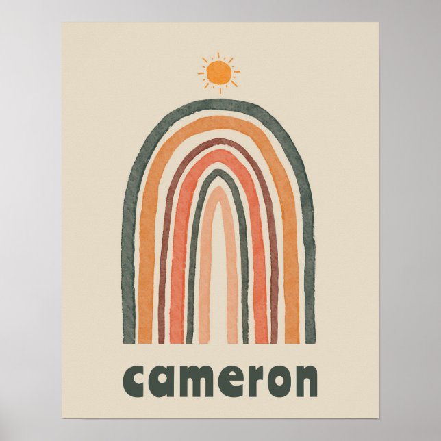 Sol över ett regnbåge poster (Framsidan)