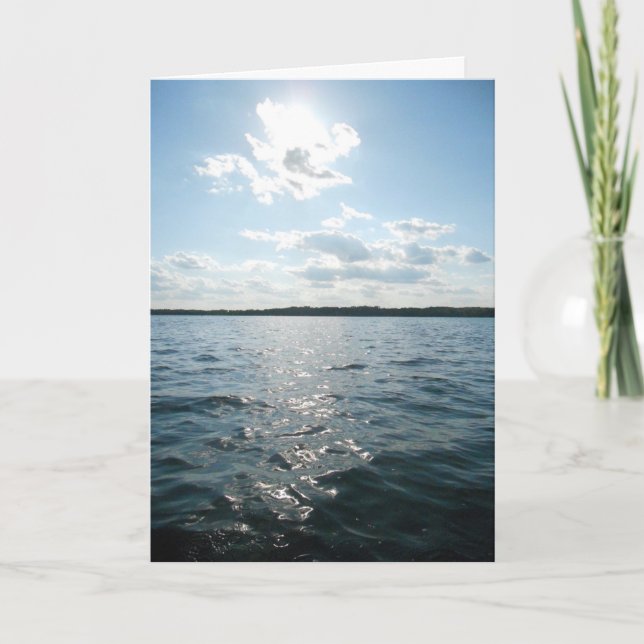 "Sol över French Lake" födelsedagskort Kort (Framsida)