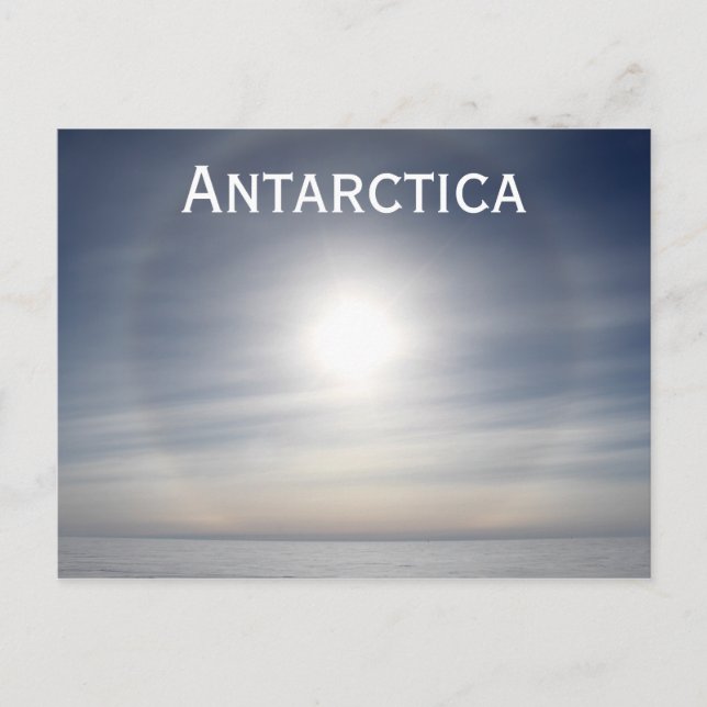 Sol över Fryst liggande, sippel dome, Antarctica Vykort (Framsida)