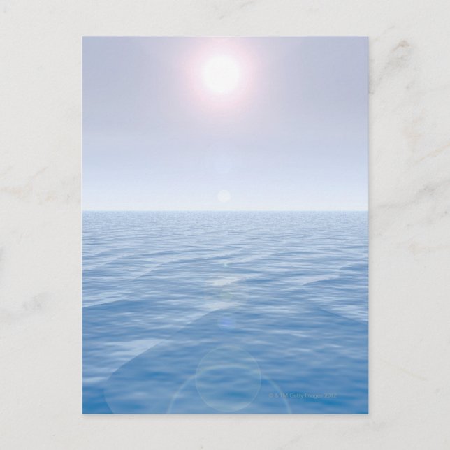 Sol över havet vykort (Framsida)