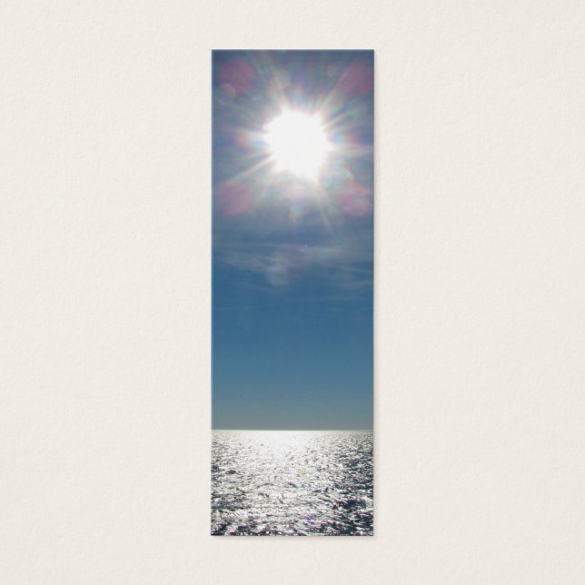 Sol över oceanfotot litet visitkort (Framsidan)