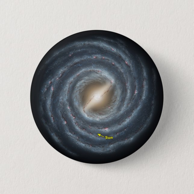 Sol på Milky Way NASA Knapp (Framsida)