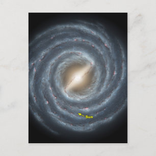 Sol på Milky Way NASA Vykort