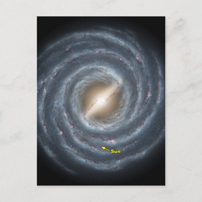 Sol på Milky Way NASA Vykort (Framsida)