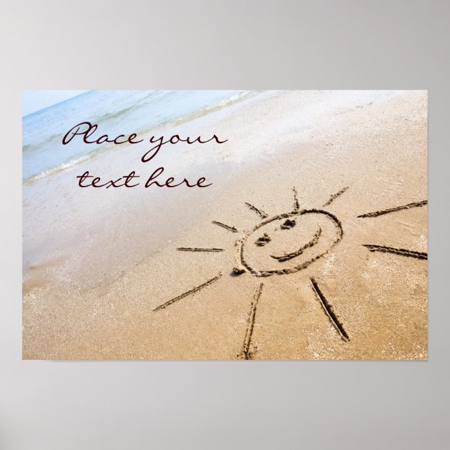 Sol på stranden poster (Framsidan)