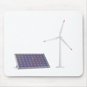 Sol- panel- och vindturbin musmatta