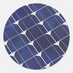 Sol- panel runt klistermärke