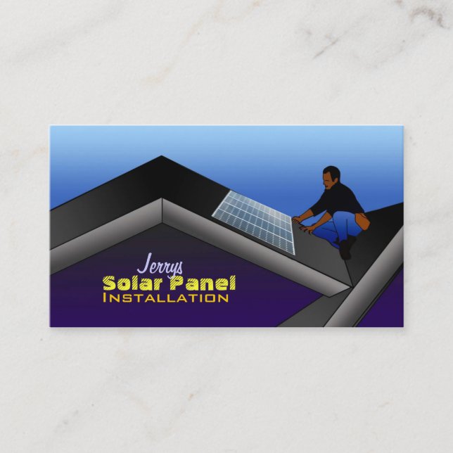 Sol- panelinstallationsvisitkortar visitkort (Framsida)