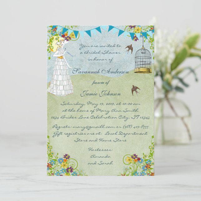 Sol Paraplla Bunting Garden Möhippa Inbjudningar (Stående Fram)