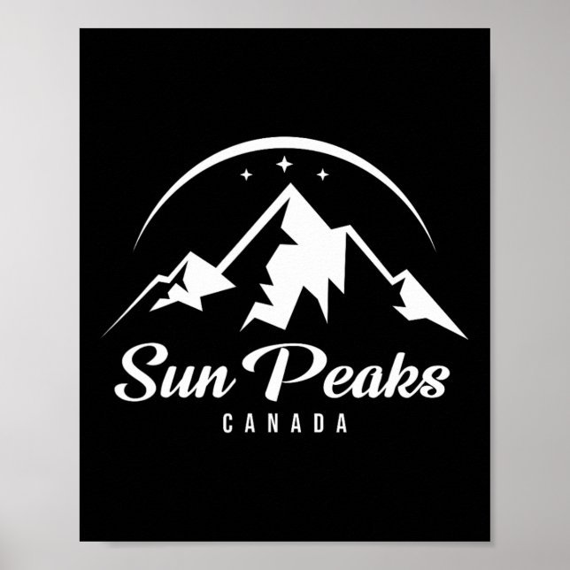 Sol Peaks Kanada Ski Resort Skiing Snowboarding Poster (Framsidan)