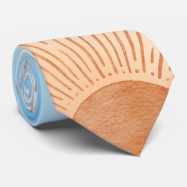 Sol Porträtt Retro Anpassningsbar Necktie Slips (Rullad)