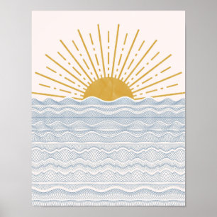 Sol Poster, Sol Wall Art, Sunrise Poster,Sol Skriv Poster
