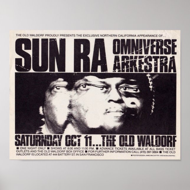 Sol Ra Omniverse Arkestra Jazz Poster (Framsidan)