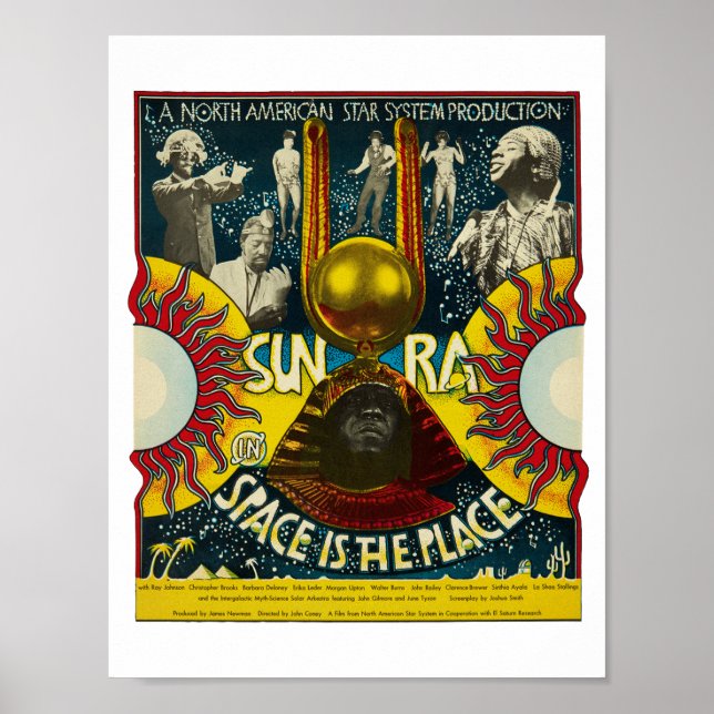 Sol Ra Space är ställe Jazz-Vintagen Poster (Framsidan)