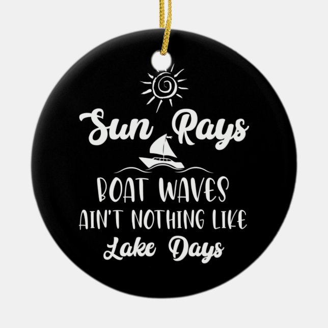 Sol Rays Boat Vågar är inte som Sjö Days Julgransprydnad Keramik (Framsidan)