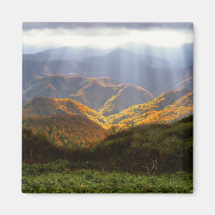 Sol Rays over Shirakami-Sanchi-bergen Magnet