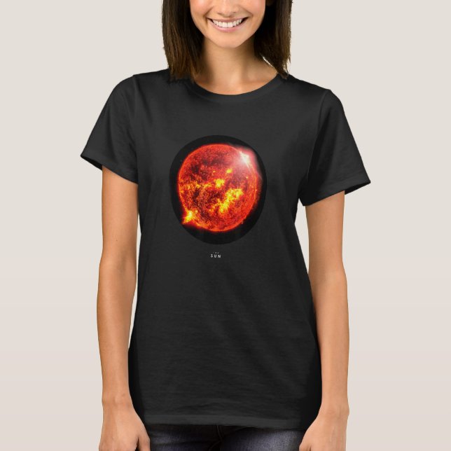 Sol - Realistiskt renderingssystem Solar System As T Shirt (Framsida)
