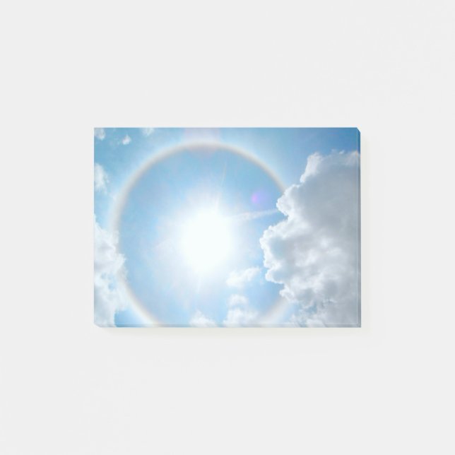 Sol regnbågegloria post-it block (Framsida)