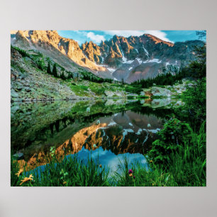 Sol Ridge Sjö Reflection/Vild Flowers Poster