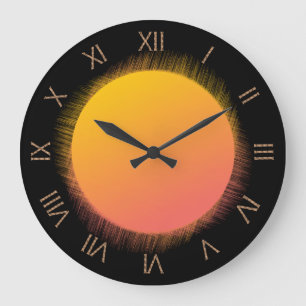 Sol Roman Numeral Stor Klocka