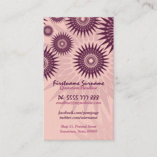 Sol Rosea w/Logotyp Affärskort Visitkort