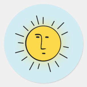 Sol Runt Klistermärke