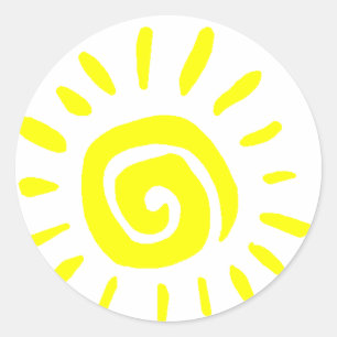 Sol Runt Klistermärke