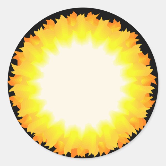 Sol Runt Klistermärke (Framsida)