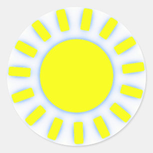 Sol Runt Klistermärke