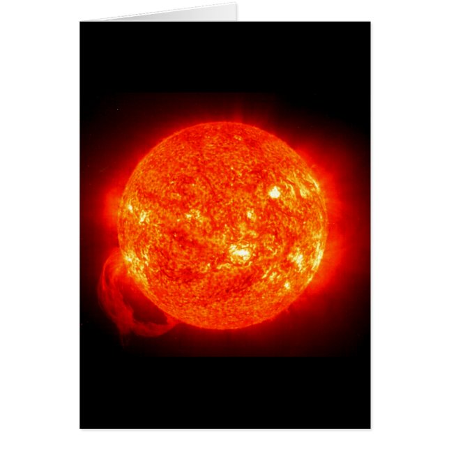Sol rymdbild hälsningskort (Framsidan)