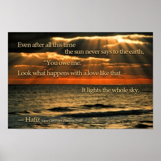 Sol säger aldrig poster (Framsidan)