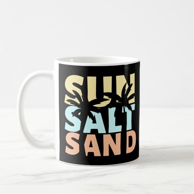 Sol Salt Sand Beach (sommarsäsong) Kaffemugg (Vänster)