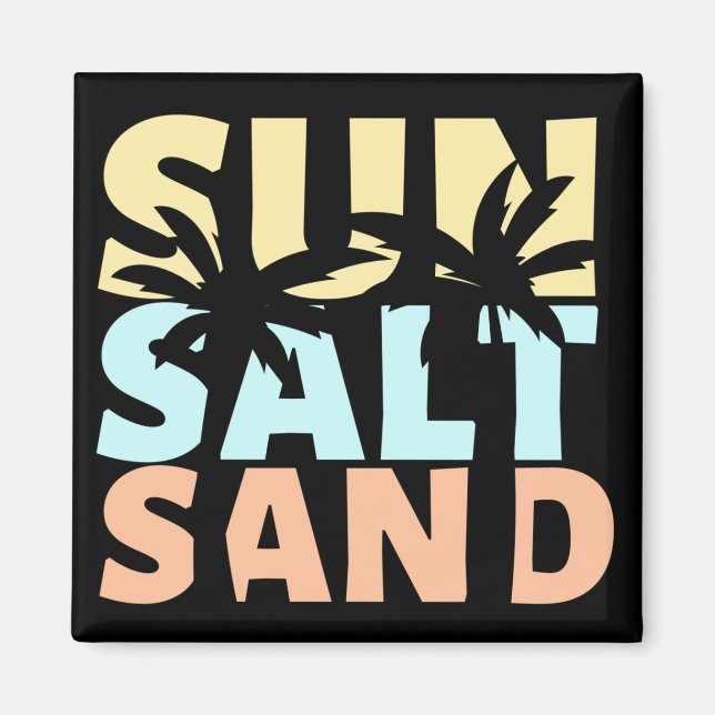 Sol Salt Sand Beach (sommarsäsong) Magnet (Framsidan)