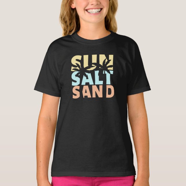 Sol Salt Sand Beach Summer T-Shirt (Framsida)