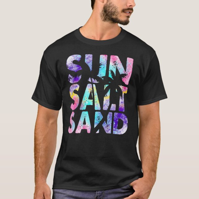 Sol Salt Sand Beach Summer Vibes Påsklov 2023 T Shirt (Framsida)