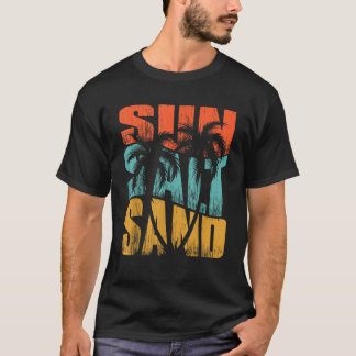 Sol Salt Sand Beach Sunset Summer Vacation Christm T Shirt
