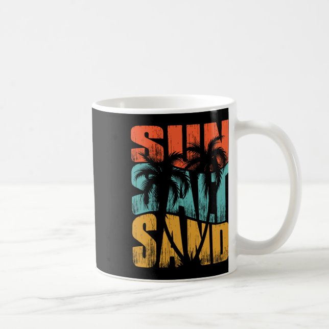 Sol Salt Sand Strand Solnedgång Sommarlov Jul Kaffemugg (Höger)