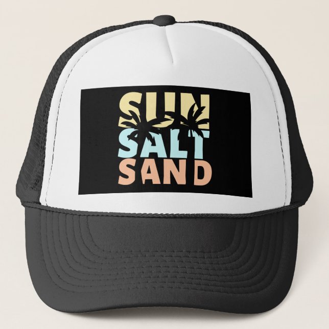 Sol Salt Sand Strand Sommar  Keps (Framsida)