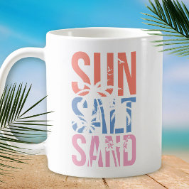 Sol Salt Sand Summer Beach Quote Kaffemugg