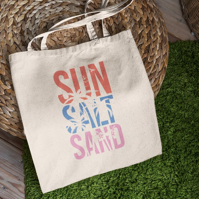 Sol Salt Sand Summer Beach Quote Tygkasse (Skapare uppladdad)