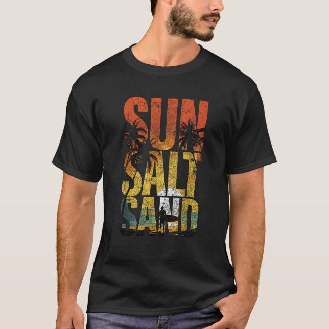 Sol Salt Sand Summer Break Sea Beach Vacation Grap T Shirt (Framsida)