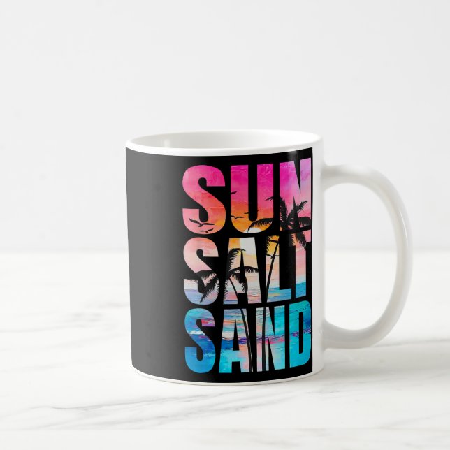 Sol Salt Sand Summer Vacation Hawaii Beach Funny F Kaffemugg (Höger)