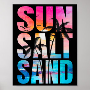 Sol Salt Sand Summer Vacation Hawaii Beach Funny F Poster